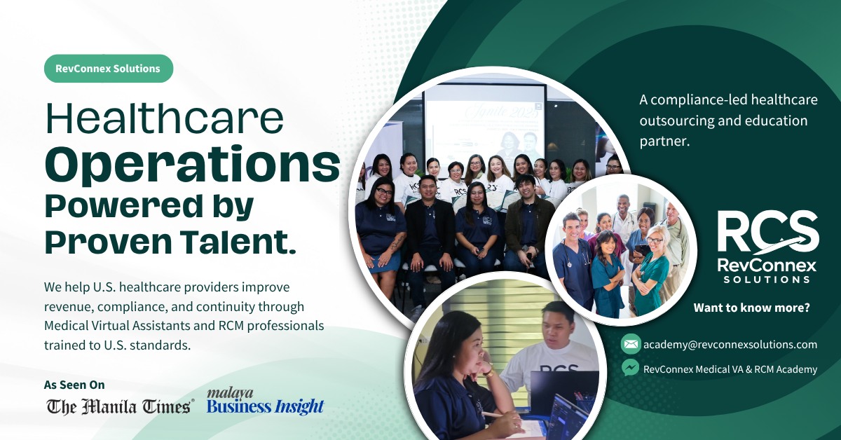 RevConnex Solutions — Healthcare Operations Powered by Proven Talent. As seen on The Manila Times and Malaya Business Insight.